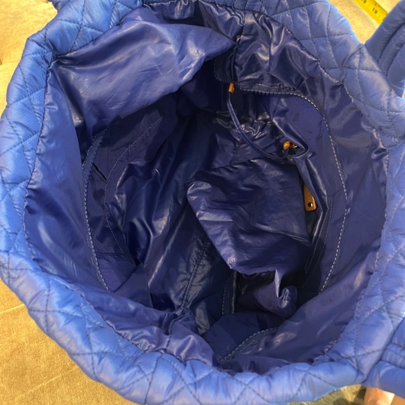 MZ Wallace Small Metro Quilted Nylon Tote -BLUE - Picture 7 of 9